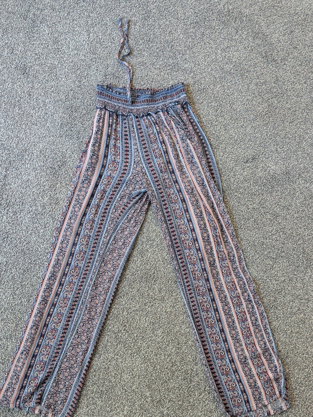Kingston Striped Wide-Leg Pants in Pink & Blue